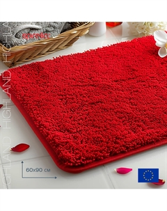Коврик для ванной 60x90см Highland, красный Spirella