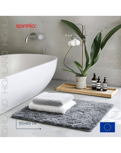 Коврик для ванной 55x65см Highland, серый Spirella