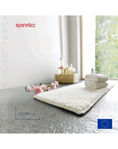 Коврик для ванной 55x65см Highland, белый Spirella
