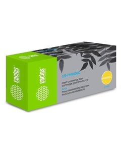 Картридж Cactus CS-PH6600C, 106R02233, голубой / CS-PH6600C