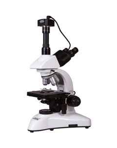 Микроскоп MED D25T, световой/оптический/биологический/цифровой, 40–1000x, на 4 объектива, белый/черный Levenhuk