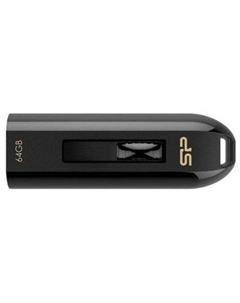 Флешка USB Blaze B21 64ГБ, USB3.0, черный Silicon power