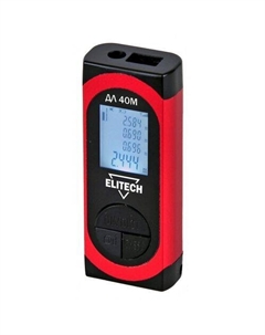 Лазерный дальномер Elitech ДЛ 40М, 2 класс лазера, 670нм, луч красный