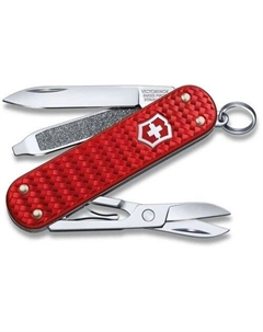 Складной нож Classic Precious Alox, функций: 5, 58мм, красный, коробка подарочная Victorinox