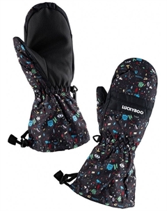 Варежки FUTURE, черные, L (9-12 лет) Luckyboo