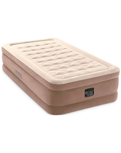Надувная кровать 99х191х46 см ''Ultra Plush'' встр. насос, 220В, до 136 кг Intex