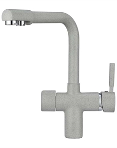 Кухонный смеситель Granula GR-2088 невысокий с краном для питьевой воды базальт