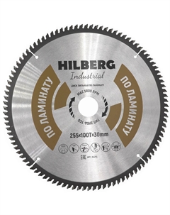 Диск пильный Industrial Ламинат HL255, 255*30*100Т Hilberg