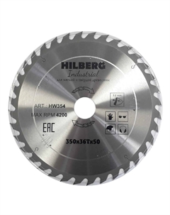 Диск пильный Industrial HW354, дерево, 350*50*36Т Hilberg