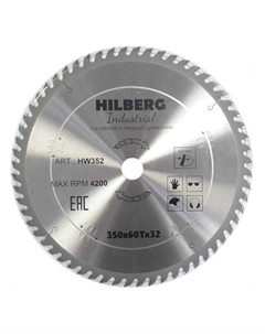 Диск пильный Industrial HW352, дерево, 350*32*60Т Hilberg