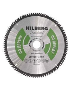 Диск пильный Industrial HW257, дерево, 255*30*100Т Hilberg