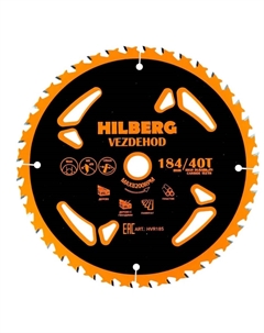 Диск пильный Vezdehod HVR185, 184х16, 40Т, 18 градусов, reverse Hilberg