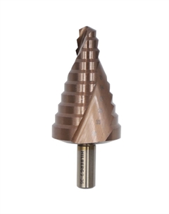 Сверло ступенчатое по металлу ST0936, 9-36 мм, 10 ступеней, Р6М5 HSS-COBALT Hilberg