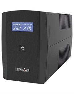 ИБП ЮНИОР СМАРТ 1500, 1500 В·А, 900 Вт, EURO, розеток - 4, USB, черный (JS15223) Импульс