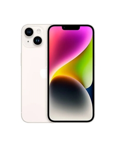 Смартфон Apple iPhone 14, 128 ГБ, (Dual nano-Sim), Starlight