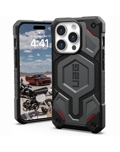 Чехол UAG Monarch Pro для iPhone 15 Pro, Kevlar Silver Uag