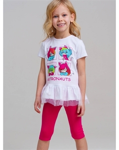 Комплект трикотажный фуфайка футболка брюки леггинсы Playtoday