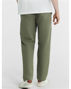 Брюки мужские оливково-зеленые из хлопка и льна Mark formelle
