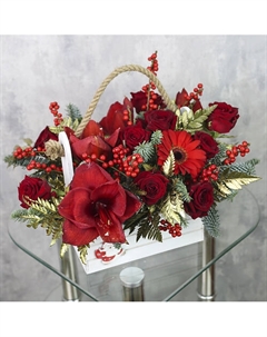 Ящик с цветами «Бордовый микс» Florpro