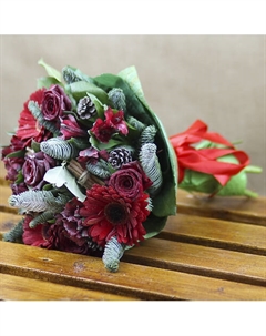 Зимний букет с корицей в снегу Florpro