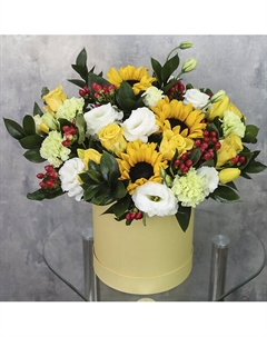 Коробка с цветами «Блики весны» Florpro