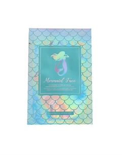 MERMAID FACE Тканевый патч для губ увлажняющий с розовой водой голографический серебристый Л'этуаль