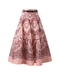 Юбка изо льна и шелка Zimmermann