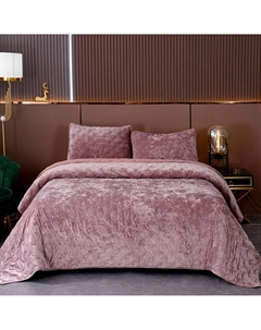 Комплект декоративного текстиля Алира: покрывало 240х260 с наволочками 50х70см, розовый Sofi de marko