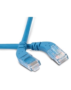 Кабель патч-корд U/UTP 6 кат. 1м PC-APM-UTP-RJ45/R45-RJ45/R45-C6-1M-LSZH-BL угловой, правый 45°-правый 45°, LSZH, синий Hyperline