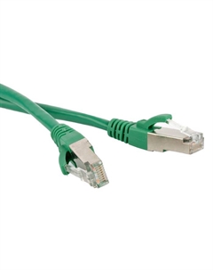 Кабель патч-корд F/UTP 5e кат. 0,5м. PC-LPM-STP-RJ45-RJ45-C5e-0.5M-LSZH-GN экранированный,LSZH, зеленый Hyperline