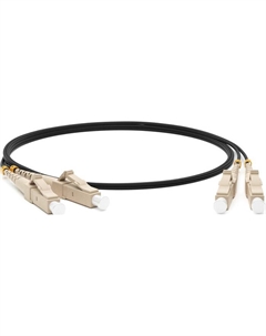 Патч-корд волоконно-оптический FC-D2-50-LC/PR-LC/PR-H-1M-LSZH-BK (шнур) MM 50/125, LC-LC, 2.0 мм, duplex, LSZH, 1 м, черный Hyperline