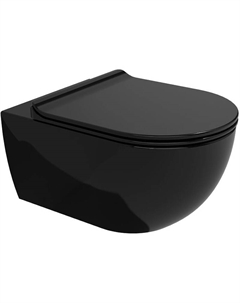 Унитаз App AP118GNER подвесной Черный без сиденья Flaminia