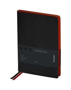 Записная книжка Fuze A5, 160стр., 80лист., кремовые страницы, черный Berlingo