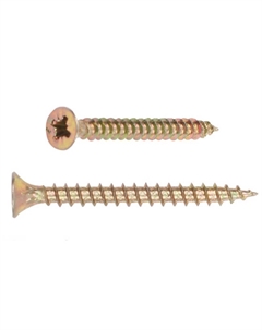 Шуруп универсальный SMP2-80430-100, 5.0х50 мм желтый цинк (100 шт в пласт. конт.) Starfix