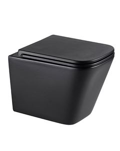Подвесной унитаз Florex 9612002 безободковый, с сиденьем микролифт, черный Lemark