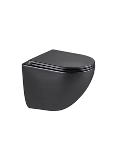 Подвесной унитаз Glazer 9612004 безободковый, с сиденьем микролифт, черный Lemark