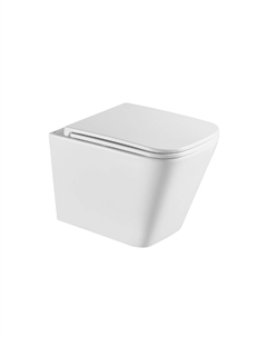 Подвесной унитаз Florex 9614001 безободковый, с сиденьем микролифт, белый Lemark