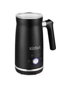 Капучинатор Kitfort КТ-780, стационарный, 500 Вт, 300 мл, пластик, черный/серебристый (КТ-780)