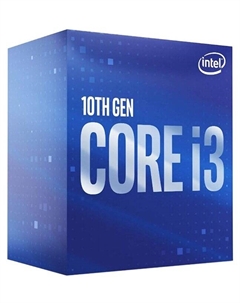 Процессор Core i3-10100F Comet Lake-S, 4C/8T, 3600MHz 6Mb TDP-65 Вт LGA1200 BOX (BX8070110100F) Intel