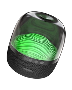 Портативная акустика Borofone BP8 Glazed, 10 Вт, FM, AUX, USB, microSD, Bluetooth, подсветка, черный (6974443382280)