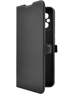 Чехол-книжка BoraSCO для смартфона Xiaomi Redmi 12C, искусственная кожа/микрофибра, черный (71695) Borasco