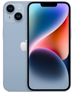 Смартфон Apple iPhone 14 Plus A2886, 6.7" 2778x1284 OLED, Apple A15 Bionic, 6Gb RAM, 128Gb, 3G/4G/5G, NFC, Wi-Fi, BT, 2xCam, 2-Sim (nano SIM+eSIM), Lightning, iOS 16, синий (MQ523HN/A)