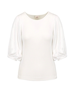 Пуловер женский Puff Sleeves Ribbed T-Shirt Deha