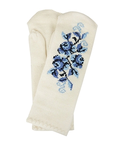 Варежки женские с вышивкой Dmitex