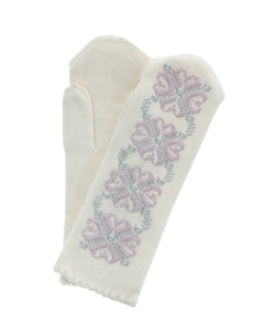 Варежки женские с вышивкой Dmitex