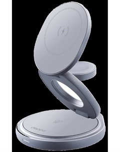 Беспроводное зарядное устройство 3 в 1 MagSafe Rotation QI складная Графит Deppa