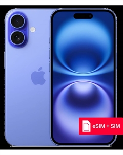 Смартфон Apple iPhone 16 Plus 128Gb eSIM + SIM Ultramarine