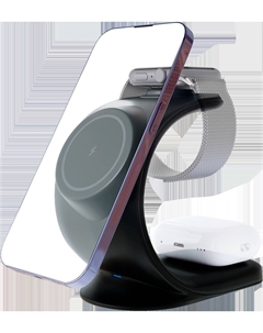 Беспроводное зарядное устройство Powerstand 3 in 1 Черное Vlp