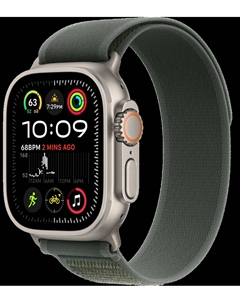 Часы Watch Ultra 2 (2024) natural titanium +ремешок Trail Loop green/gray (M/L) Apple