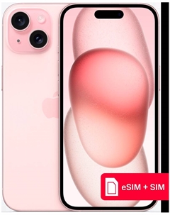 Смартфон Apple iPhone 15 128Gb eSIM + SIM Розовый